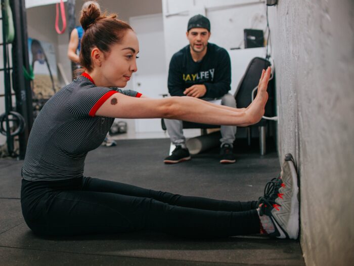 stretching